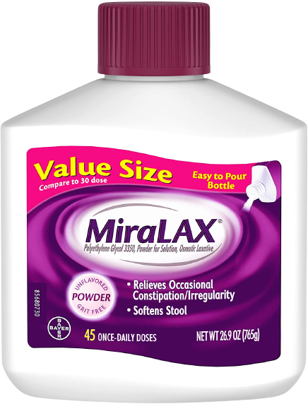 MiraLAX Laxative Powder for Gentle Constipation Relief