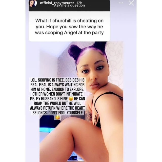 “What if Churchill is cheating on you?” – Actress, Rosy Meurer answers delicate questions about her marriage (Video)